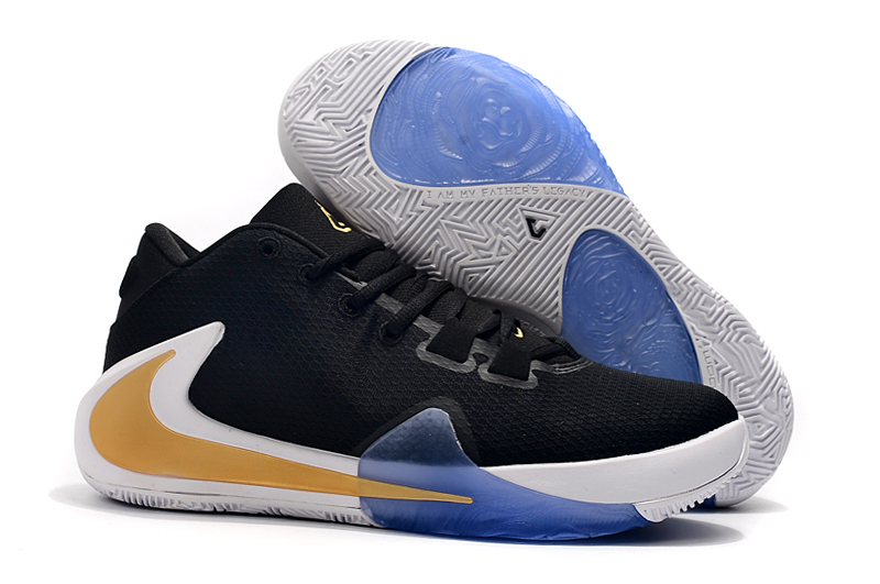 Nike Zoom Freak 1 Black White Gold Blue Shoes